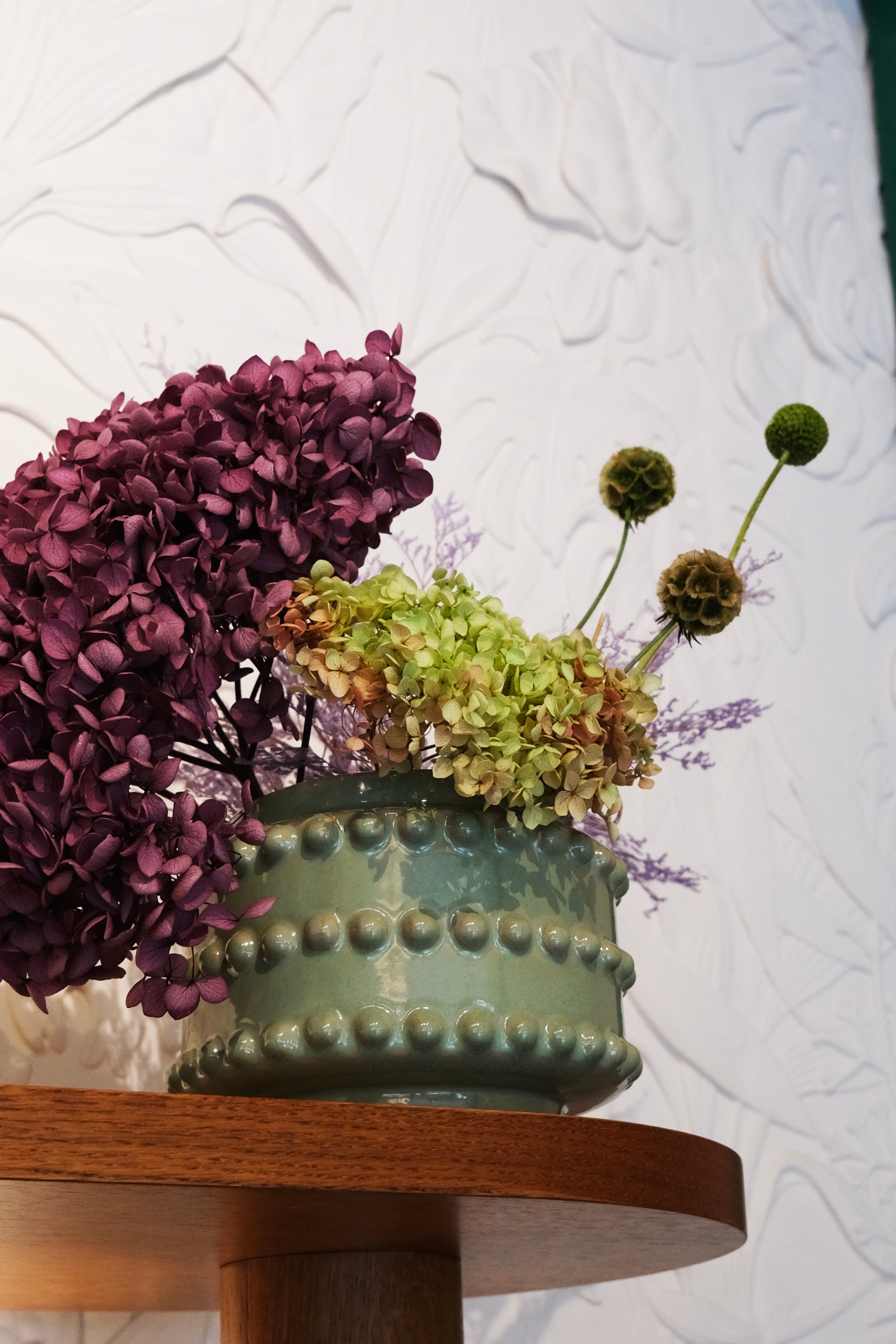 Violet Hydrangea Centerpiece